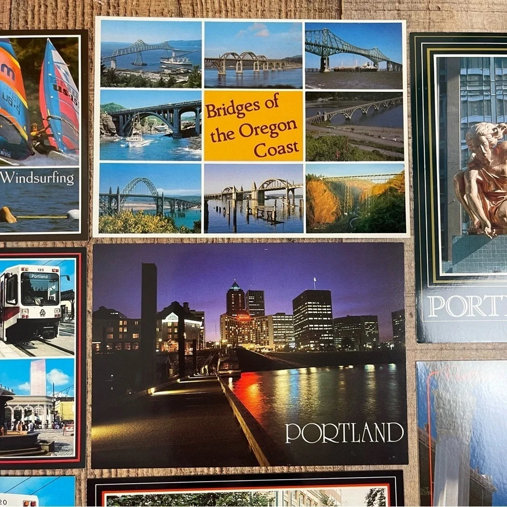 Vintage Oregon 80's Postcard Bundle Pack Downtown Architecture
